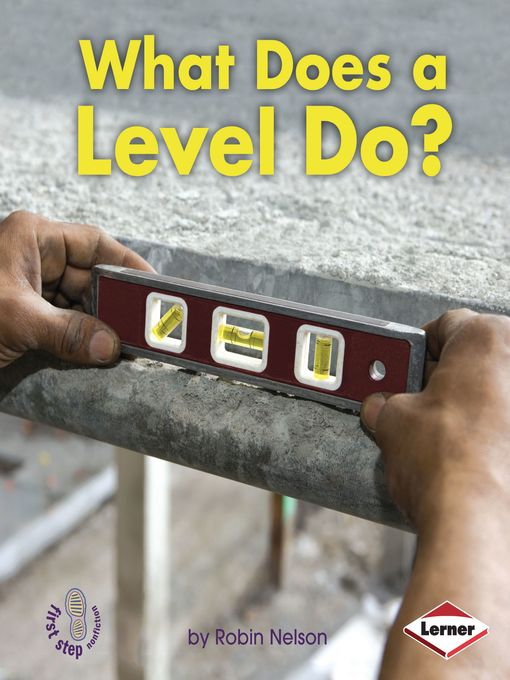 Title details for What Does a Level Do? by Robin Nelson - Available